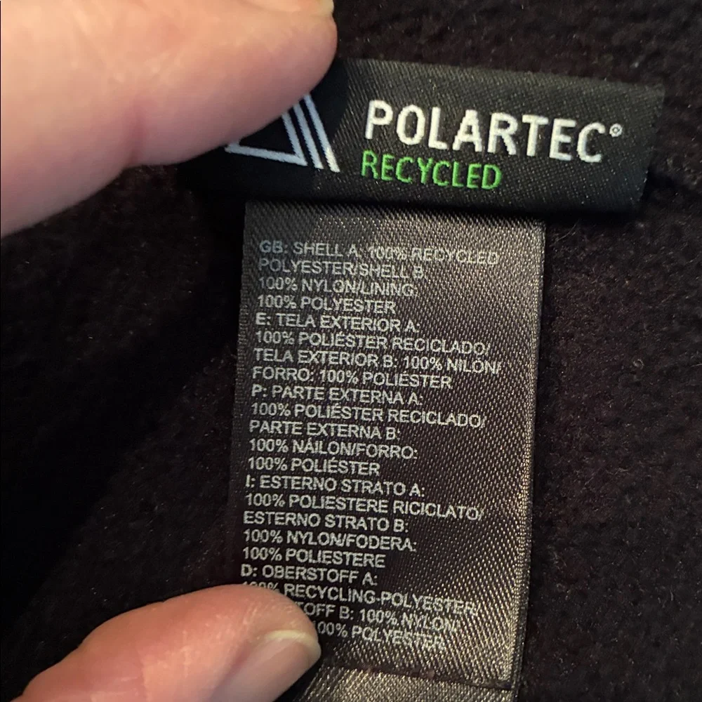 North Face black fleece hooded jacket - Picture 8 of 8